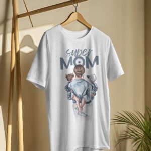 Super Mom Men Printed Oversized Tshirt